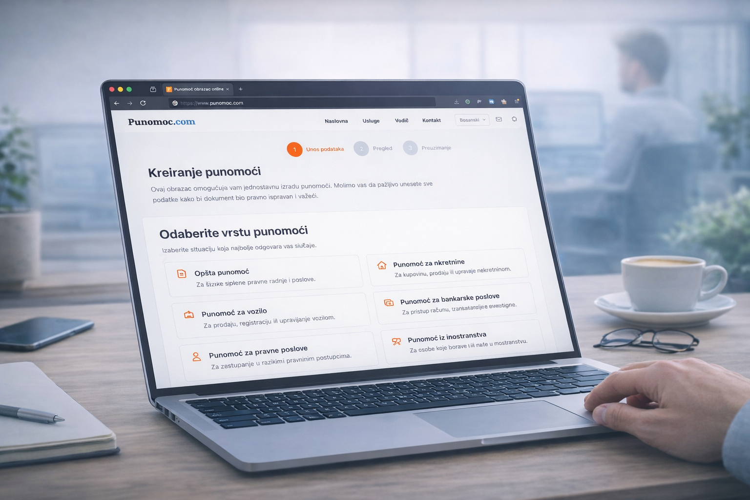 Punomoc.com screenshot